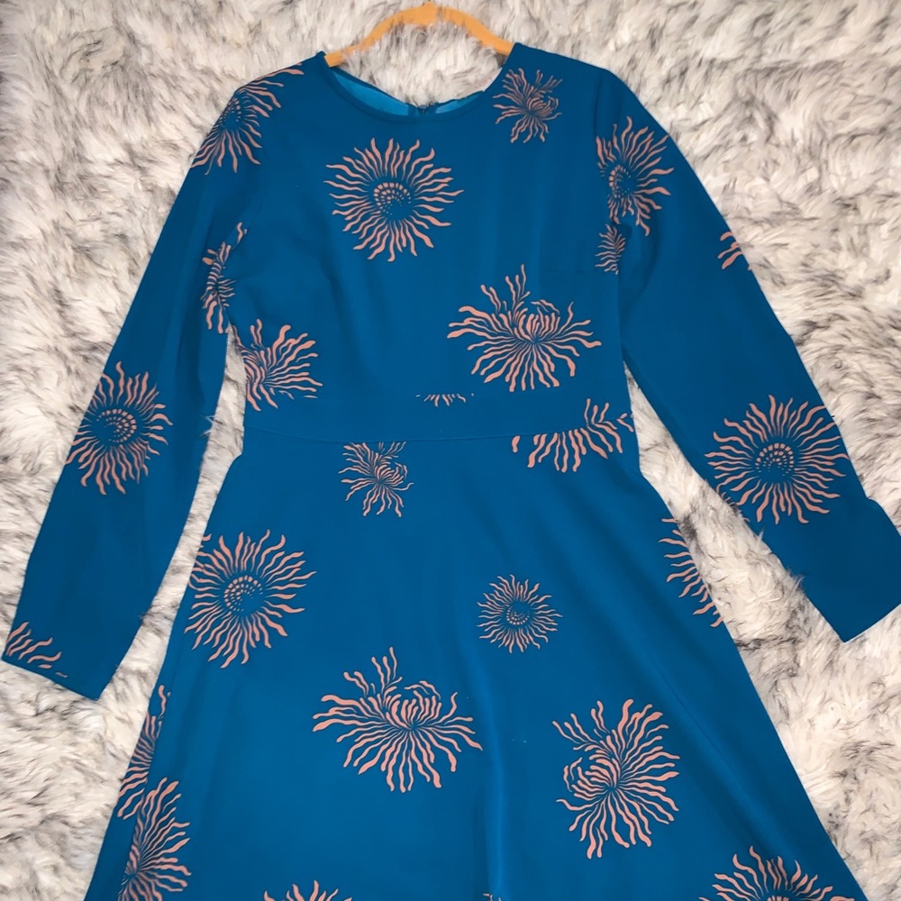A Line Sun Print Dress